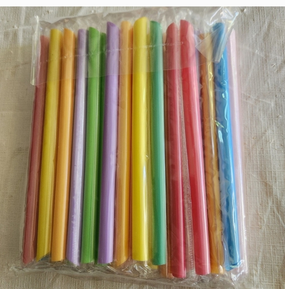 50 Assorted Colors Boba Straws milkshake party supplies New